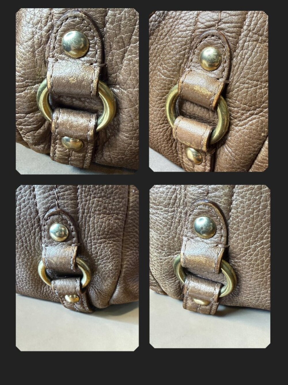 Coach Alexandra Convertible Tote – Metallic Bronze Pebble Leather (2011) - Picture 12 of 15